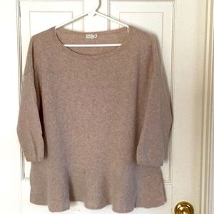 Cashmere venter rib-detail sweater from Garnet Hill